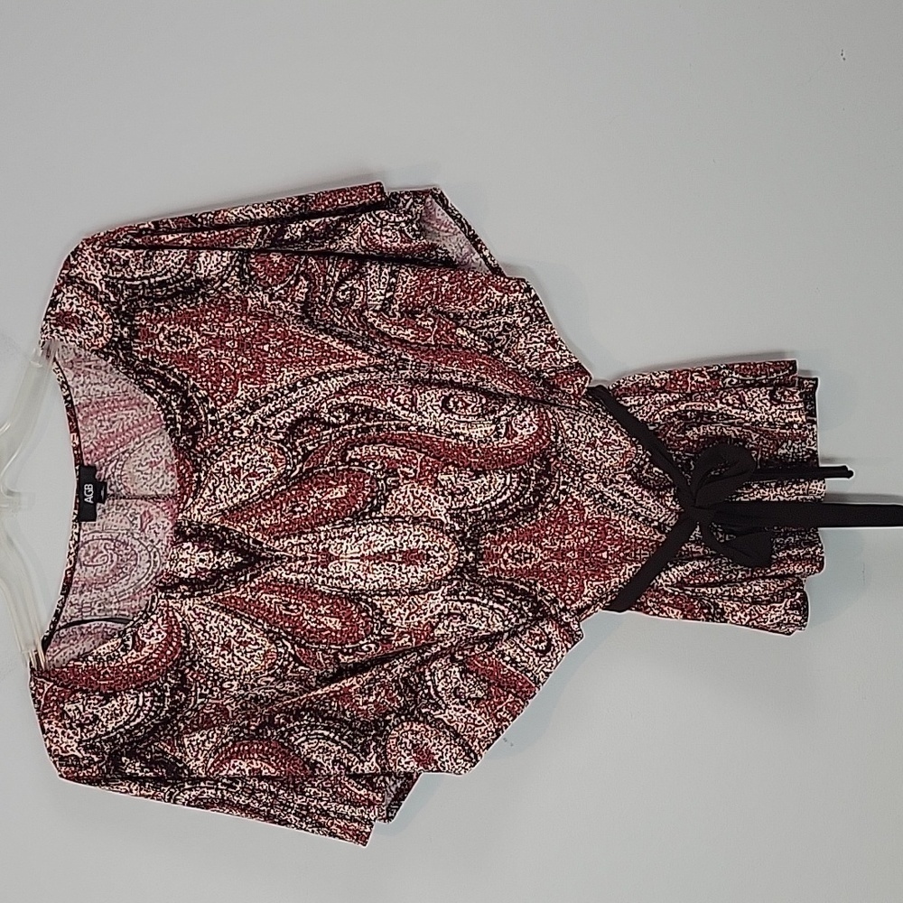 AGB Paisley blouse flutter sleeve size XL